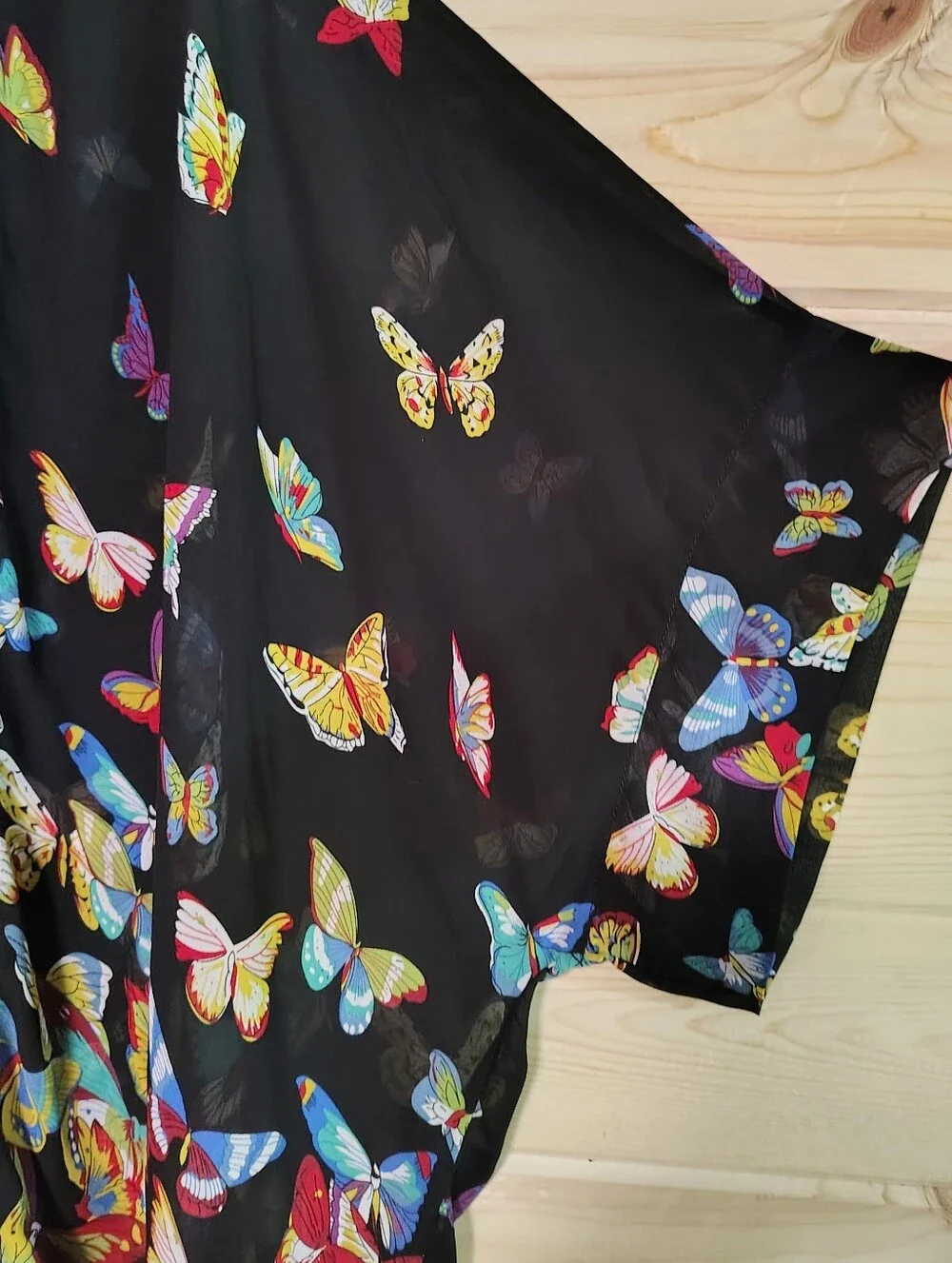 Max Hsuan & Wiiiwish Butterfly Kimono Cardigan Sheer OS Whimsical Flowy Vibrant